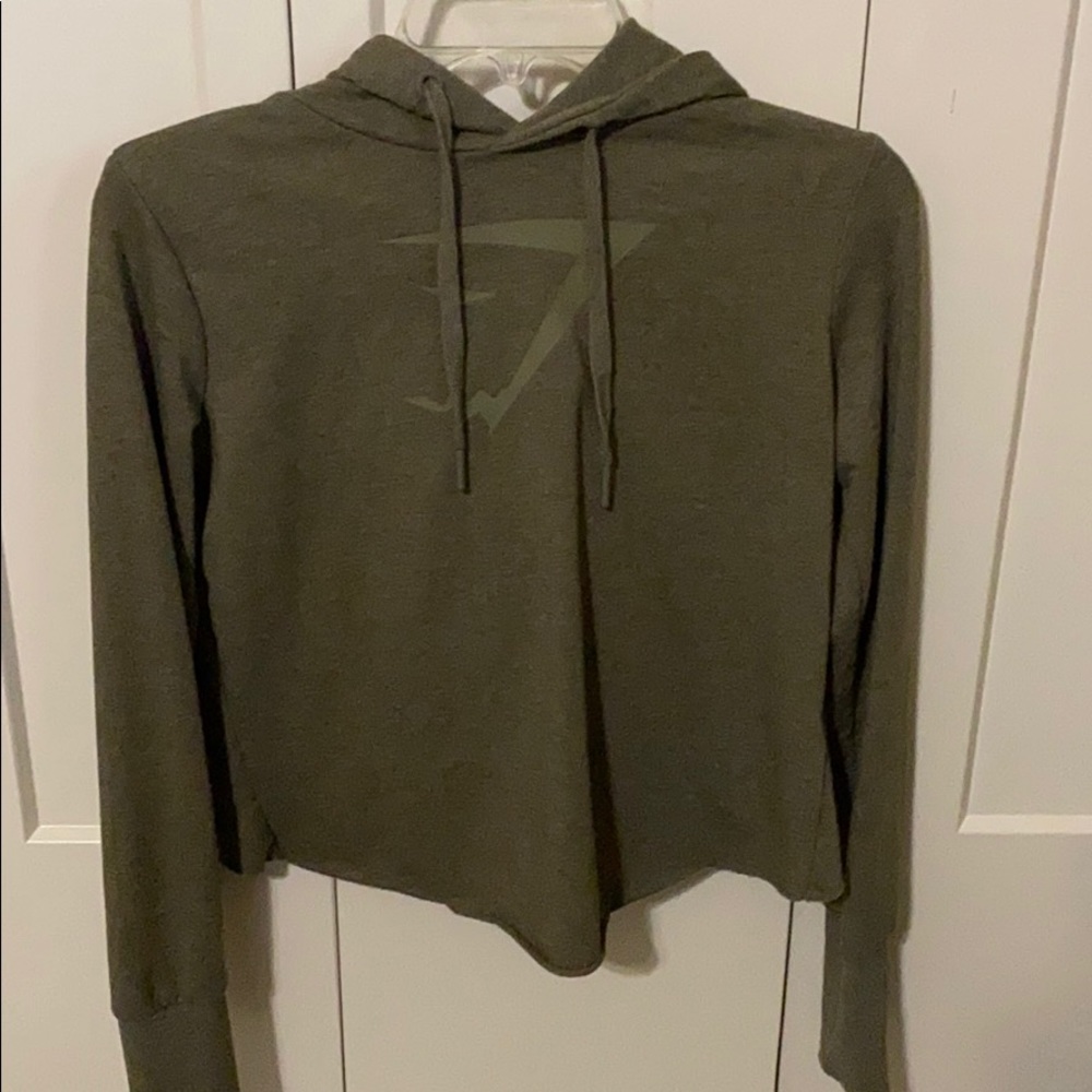 Gymshark cropped open back hoodie XS